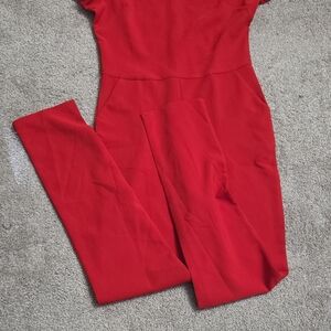 Elegant Red Women's Jumpsuit